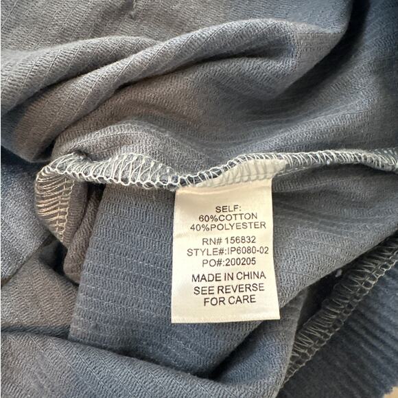 BiBi 1/2 Zip Corduroy Hoodie Pullover Long Sleeves Cargo Pockets Slate Blue L - Picture 11 of 13